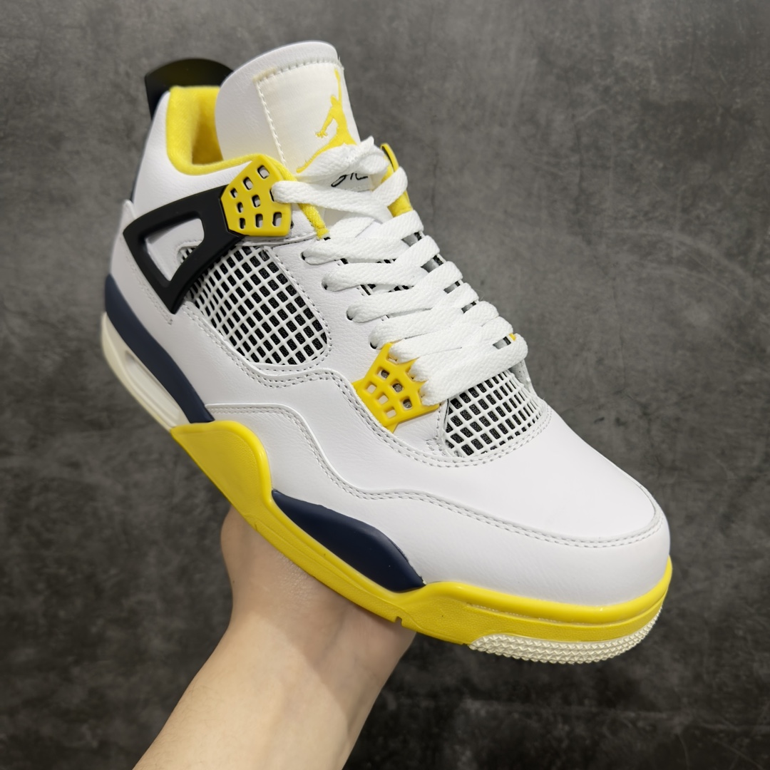 图片[3]-【GX巅峰版】Air Jordan AJ4 Retro 白黑黄扣 AQ9129-101nn原鞋开发原楦原纸板同源开发 完美呈现乔4的版型 内侧正确双色网格 还原细节 原厂皮料 正确气垫颜色 正确网格工艺 正确拉帮工艺 全鞋原装材料制作 原档案原模具打造 支持全方位与正品对比SIZE：36 36.5 37.5 38 38.5 39 40 40.5 41 42 42.5 43 44 44.5 45 46 47.5 48.5 编码：AS370400-莆田鞋批发中心