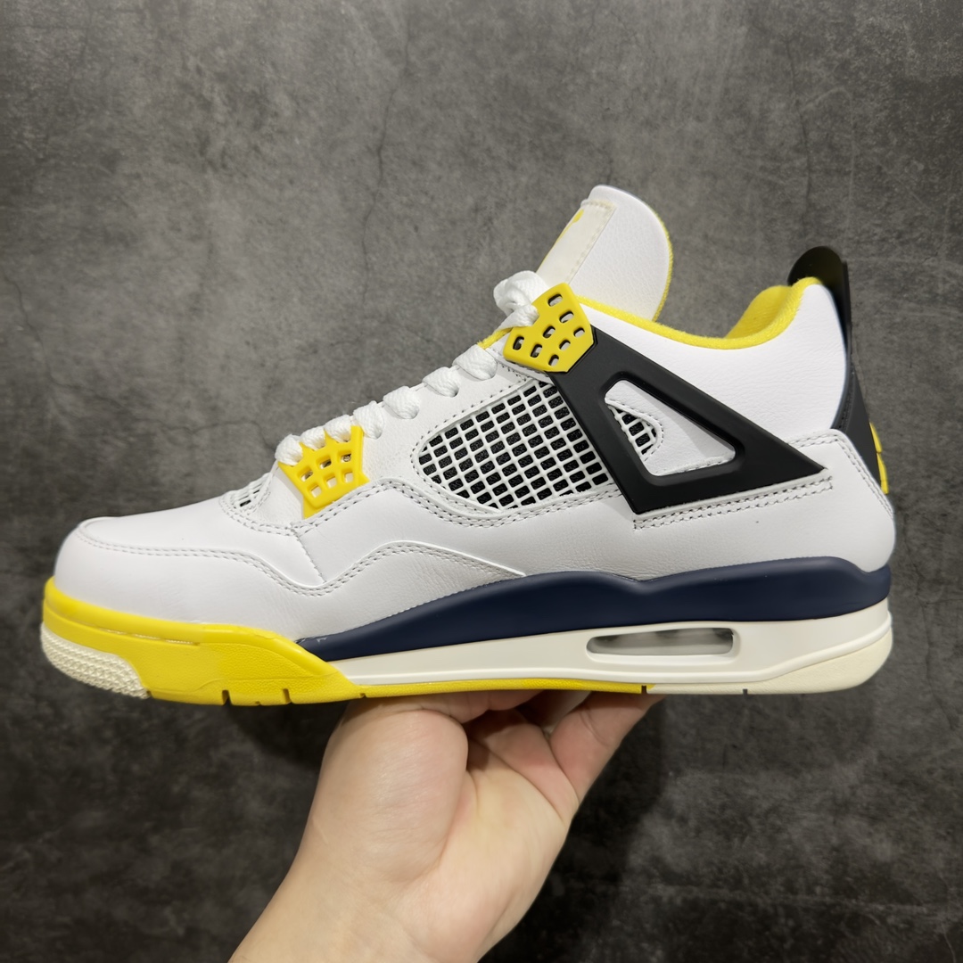 图片[2]-【GX巅峰版】Air Jordan AJ4 Retro 白黑黄扣 AQ9129-101nn原鞋开发原楦原纸板同源开发 完美呈现乔4的版型 内侧正确双色网格 还原细节 原厂皮料 正确气垫颜色 正确网格工艺 正确拉帮工艺 全鞋原装材料制作 原档案原模具打造 支持全方位与正品对比SIZE：36 36.5 37.5 38 38.5 39 40 40.5 41 42 42.5 43 44 44.5 45 46 47.5 48.5 编码：AS370400-莆田鞋批发中心