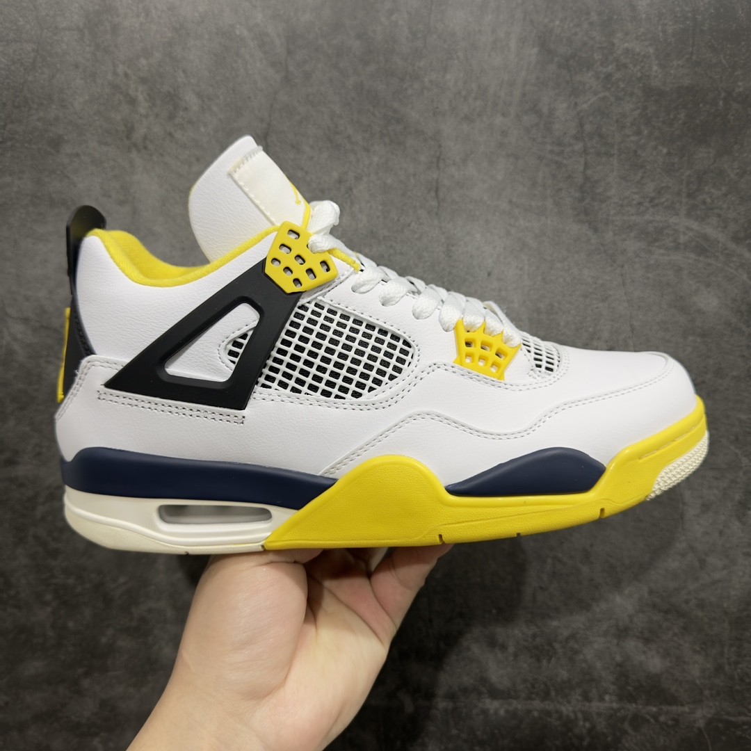 AirJordanAJ4Retro白黑黄扣AQ9129-101原鞋开发原楦原纸板同源开发完美呈现乔4的版