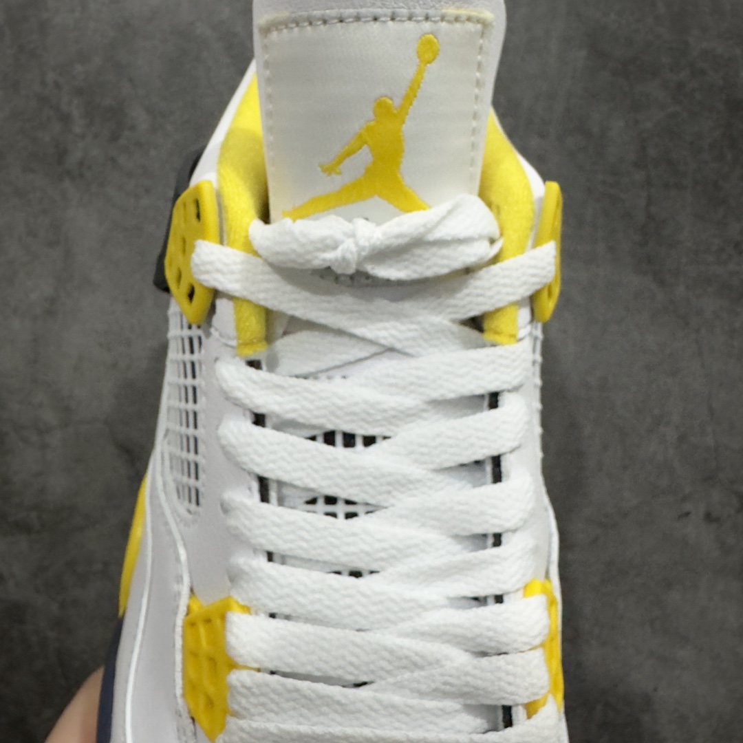 图片[6]-【GX巅峰版】Air Jordan AJ4 Retro 白黑黄扣 AQ9129-101nn原鞋开发原楦原纸板同源开发 完美呈现乔4的版型 内侧正确双色网格 还原细节 原厂皮料 正确气垫颜色 正确网格工艺 正确拉帮工艺 全鞋原装材料制作 原档案原模具打造 支持全方位与正品对比SIZE：36 36.5 37.5 38 38.5 39 40 40.5 41 42 42.5 43 44 44.5 45 46 47.5 48.5 编码：AS370400-莆田鞋批发中心