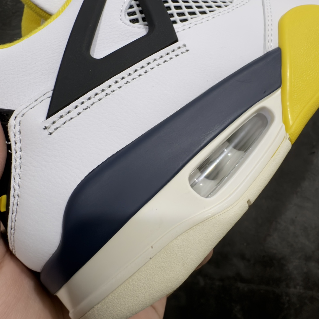 图片[2]-【GX巅峰版】Air Jordan AJ4 Retro 白黑黄扣 AQ9129-101nn原鞋开发原楦原纸板同源开发 完美呈现乔4的版型 内侧正确双色网格 还原细节 原厂皮料 正确气垫颜色 正确网格工艺 正确拉帮工艺 全鞋原装材料制作 原档案原模具打造 支持全方位与正品对比SIZE：36 36.5 37.5 38 38.5 39 40 40.5 41 42 42.5 43 44 44.5 45 46 47.5 48.5 编码：AS370400-莆田鞋批发中心