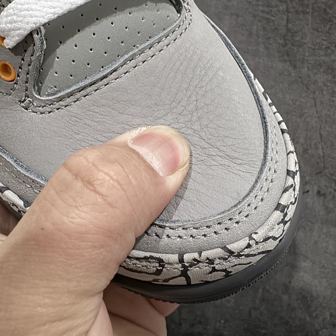 图片[3]-【X版纯原】Air Jordan 3 Retro \”Cool Grey\” 狼灰 AJ3 酷灰 小恐惧CT8532-012nn此配色市场最优版本n全鞋使用原厂材料 麂皮鞋面正确磨砂质感爆裂纹 完美鞋型到位 尺码：40 40.5 41 42 42.5 43 44 44.5 45 46 47.5 编码：X10460480-鞋库