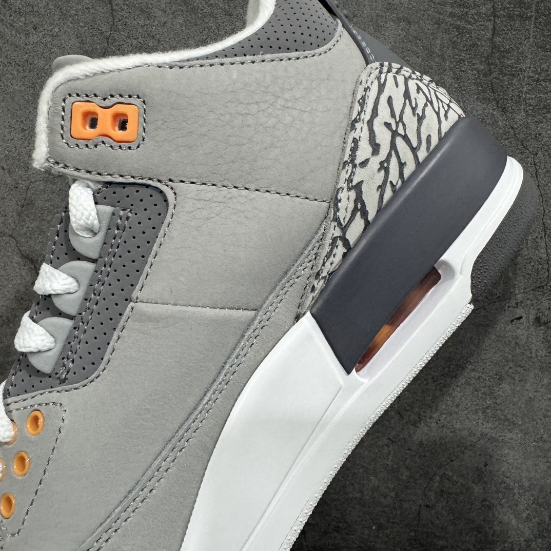 图片[5]-【X版纯原】Air Jordan 3 Retro \”Cool Grey\” 狼灰 AJ3 酷灰 小恐惧CT8532-012nn此配色市场最优版本n全鞋使用原厂材料 麂皮鞋面正确磨砂质感爆裂纹 完美鞋型到位 尺码：40 40.5 41 42 42.5 43 44 44.5 45 46 47.5 编码：X10460480-鞋库