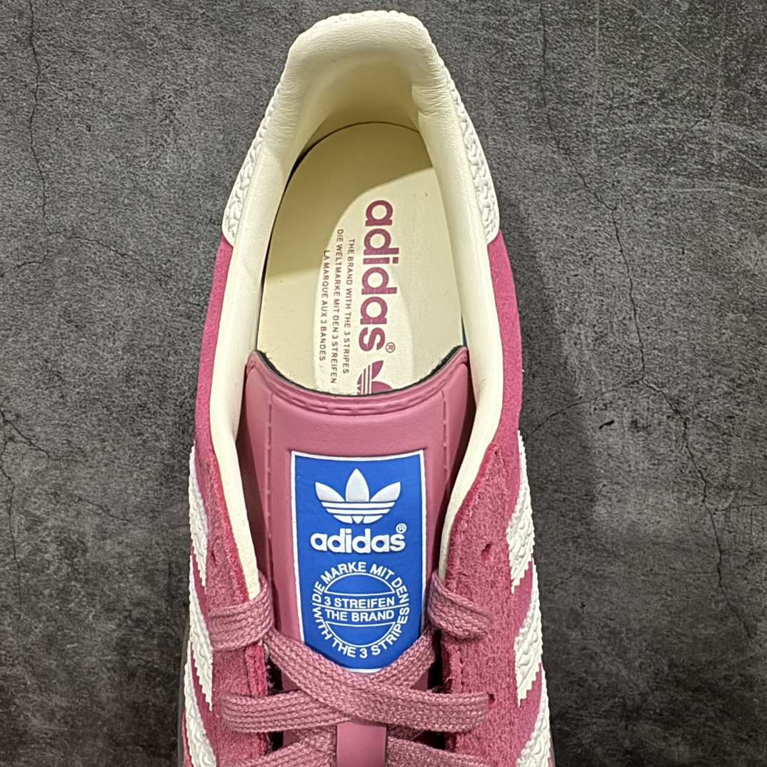 纯原版AdidasOriginalsGazelleIndoor防滑低帮T头德训鞋GZ复古系列白粉红草莓熊