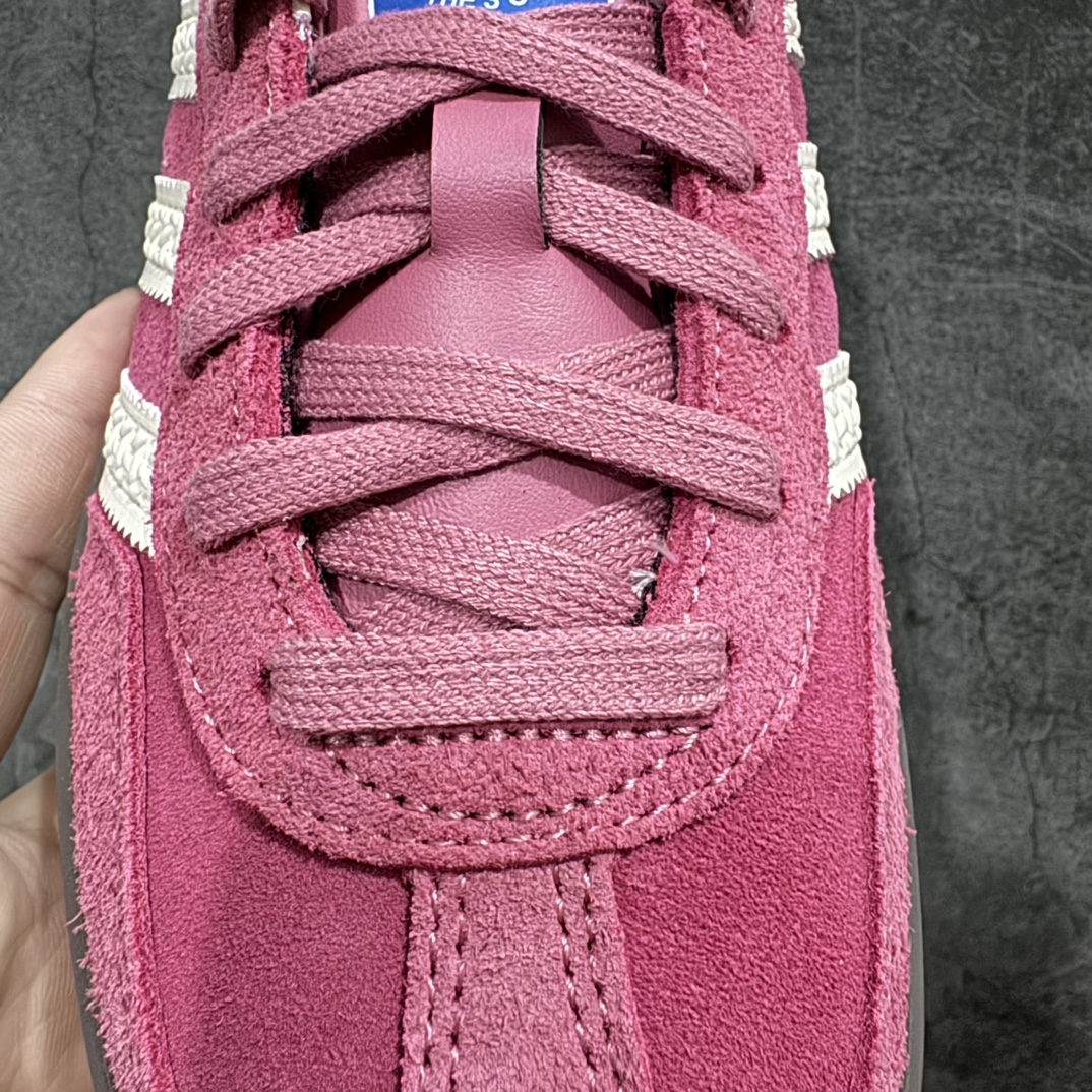 纯原版AdidasOriginalsGazelleIndoor防滑低帮T头德训鞋GZ复古系列白粉红草莓熊