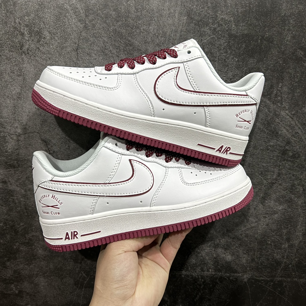 公司级NikeAirForce1Low07白酒红满天星原楦头原纸板打造纯正低帮空军版型专注外贸渠道全掌内