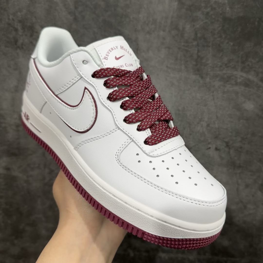 公司级NikeAirForce1Low07白酒红满天星原楦头原纸板打造纯正低帮空军版型专注外贸渠道全掌内