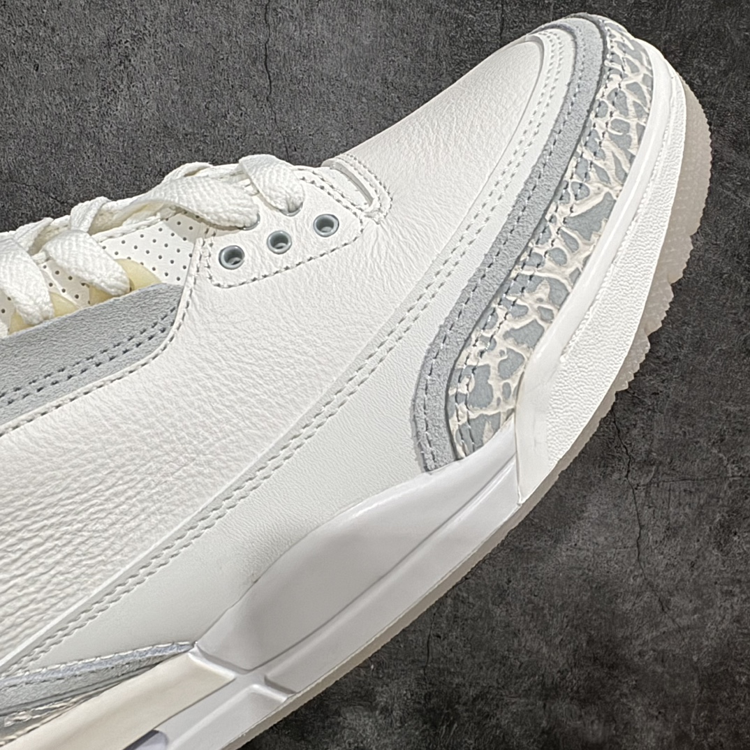 图片[6]-【X版纯原】Air Jordan 3 \” Ivory\” AJ3乔3 灰白 文化篮球鞋 FJ9479-100n国内一线大厂出品 匠心打造原厂皮料原厂数据 全新纸板 模具打造外贸 平台高端零售专供品质 品质毋庸置疑 一眼正品既视感 细节均已解码  尺码：40 40.5 41 42 42.5 43 44 44.5 45 46 47.5 编码：X10460480-鞋库