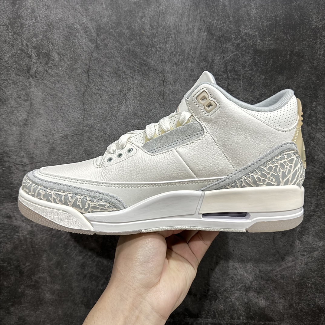 图片[2]-【X版纯原】Air Jordan 3 \” Ivory\” AJ3乔3 灰白 文化篮球鞋 FJ9479-100n国内一线大厂出品 匠心打造原厂皮料原厂数据 全新纸板 模具打造外贸 平台高端零售专供品质 品质毋庸置疑 一眼正品既视感 细节均已解码  尺码：40 40.5 41 42 42.5 43 44 44.5 45 46 47.5 编码：X10460480-鞋库