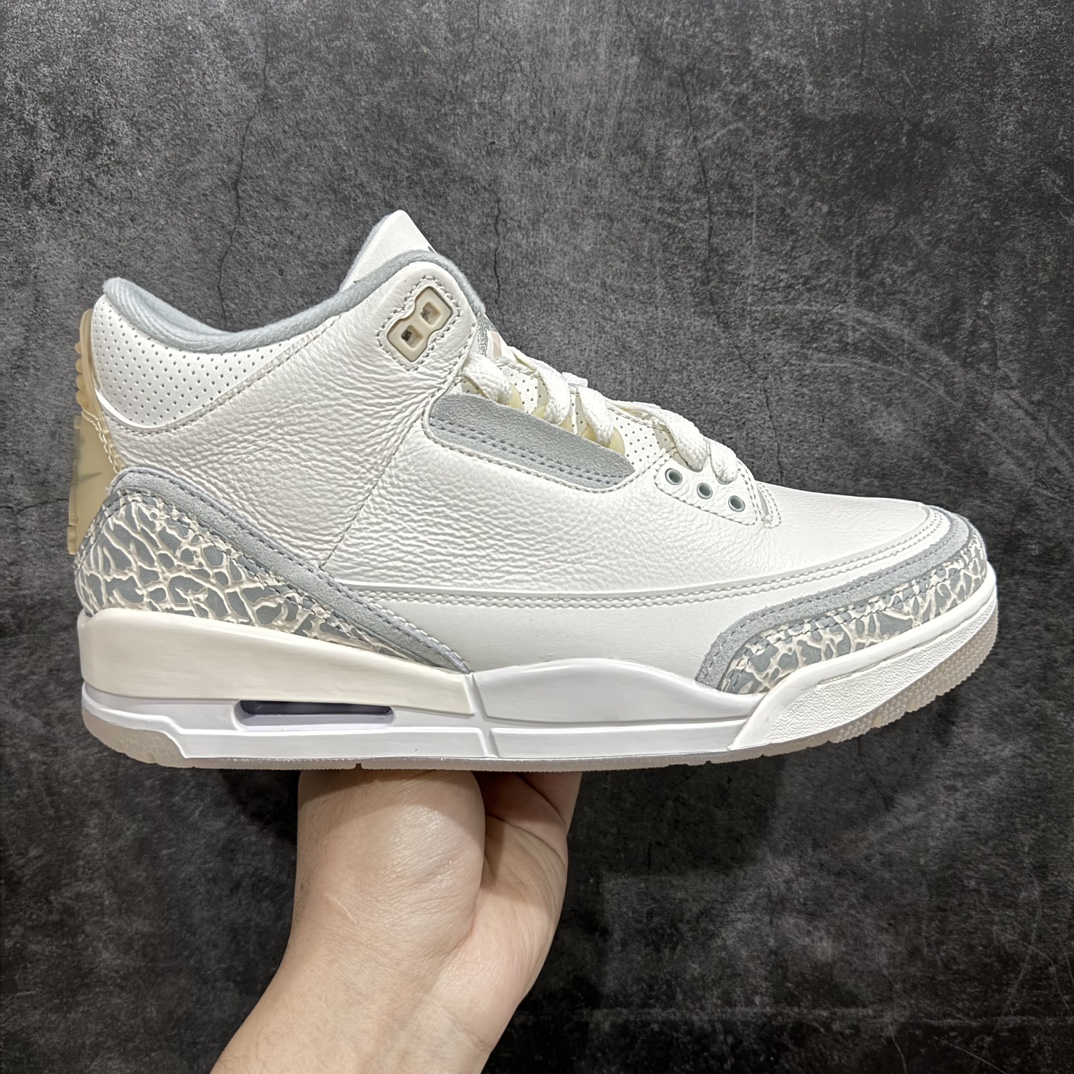 【X版纯原】Air Jordan 3 \” Ivory\” AJ3乔3 灰白 文化篮球鞋 FJ9479-100n国内一线大厂出品 匠心打造原厂皮料原厂数据 全新纸板 模具打造外贸 平台高端零售专供品质 品质毋庸置疑 一眼正品既视感 细节均已解码  尺码：40 40.5 41 42 42.5 43 44 44.5 45 46 47.5 编码：X10460480-鞋库