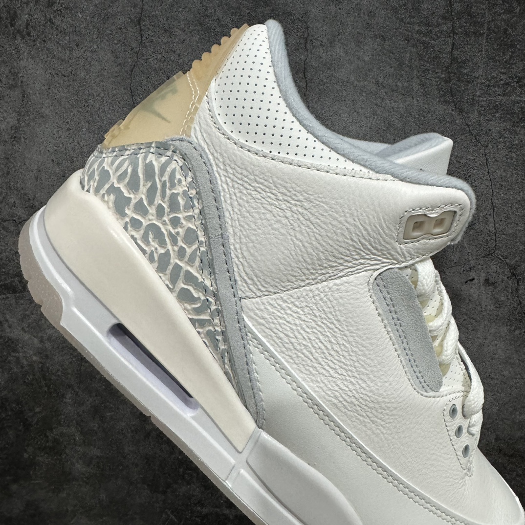 图片[7]-【X版纯原】Air Jordan 3 \” Ivory\” AJ3乔3 灰白 文化篮球鞋 FJ9479-100n国内一线大厂出品 匠心打造原厂皮料原厂数据 全新纸板 模具打造外贸 平台高端零售专供品质 品质毋庸置疑 一眼正品既视感 细节均已解码  尺码：40 40.5 41 42 42.5 43 44 44.5 45 46 47.5 编码：X10460480-鞋库