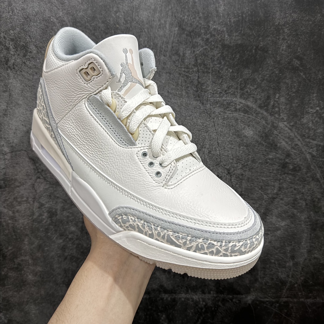 图片[3]-【X版纯原】Air Jordan 3 \” Ivory\” AJ3乔3 灰白 文化篮球鞋 FJ9479-100n国内一线大厂出品 匠心打造原厂皮料原厂数据 全新纸板 模具打造外贸 平台高端零售专供品质 品质毋庸置疑 一眼正品既视感 细节均已解码  尺码：40 40.5 41 42 42.5 43 44 44.5 45 46 47.5 编码：X10460480-鞋库