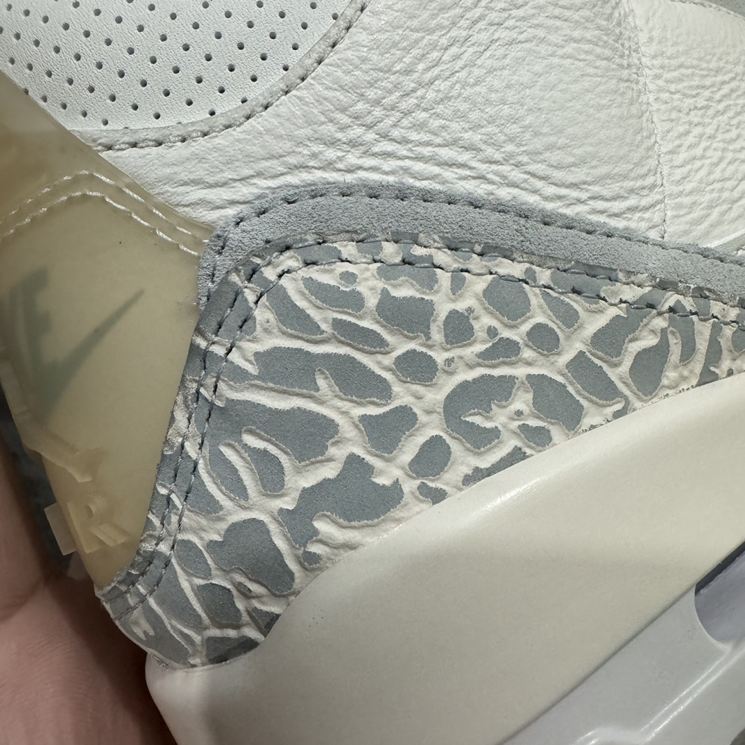 图片[4]-【X版纯原】Air Jordan 3 \” Ivory\” AJ3乔3 灰白 文化篮球鞋 FJ9479-100n国内一线大厂出品 匠心打造原厂皮料原厂数据 全新纸板 模具打造外贸 平台高端零售专供品质 品质毋庸置疑 一眼正品既视感 细节均已解码  尺码：40 40.5 41 42 42.5 43 44 44.5 45 46 47.5  编码：X10460480-鞋库