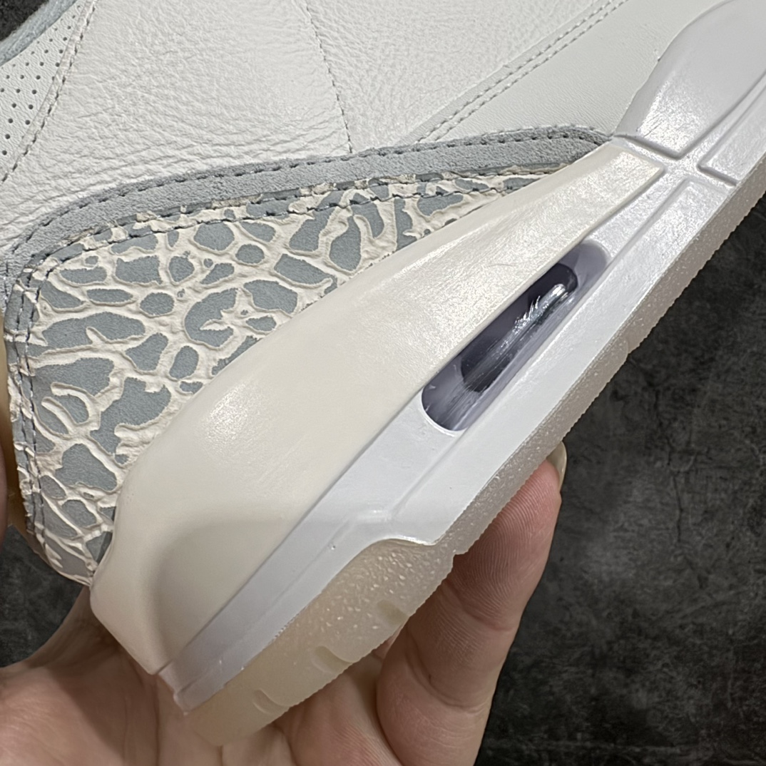 图片[2]-【X版纯原】Air Jordan 3 \” Ivory\” AJ3乔3 灰白 文化篮球鞋 FJ9479-100n国内一线大厂出品 匠心打造原厂皮料原厂数据 全新纸板 模具打造外贸 平台高端零售专供品质 品质毋庸置疑 一眼正品既视感 细节均已解码  尺码：40 40.5 41 42 42.5 43 44 44.5 45 46 47.5  编码：X10460480-鞋库