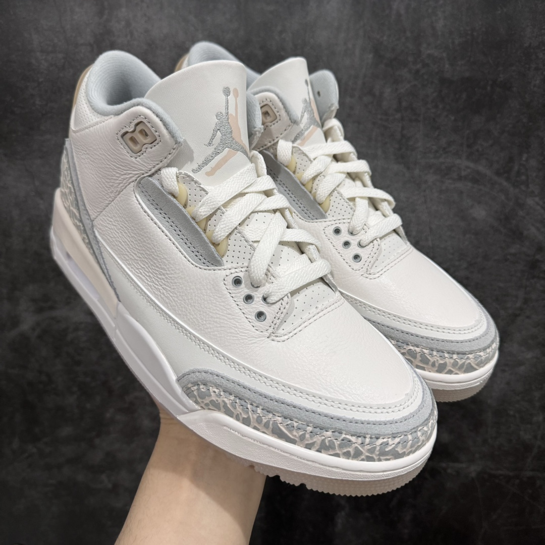 【X版纯原】Air Jordan 3 \” Ivory\” AJ3乔3 灰白 文化篮球鞋 FJ9479-100n国内一线大厂出品 匠心打造原厂皮料原厂数据 全新纸板 模具打造外贸 平台高端零售专供品质 品质毋庸置疑 一眼正品既视感 细节均已解码  尺码：40 40.5 41 42 42.5 43 44 44.5 45 46 47.5  编码：X10460480-鞋库