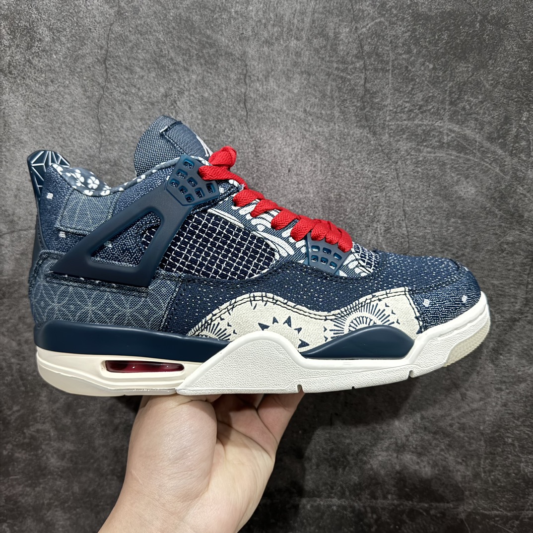 【纯原PB版】Air Jordan 4 Retro\”Deep Ocean\” AJ4乔4 蓝白牛仔 刺子绣 CW0898-400男子文化篮球鞋 专业AJ大厂出品 主力合作工厂 优势供应市场 一线大厂水准 平民价格定位 全新模具开发 纯正4代正确鞋型 高清洁度 立体高频 四线中底拉帮 网格大小 各方面细节都不错 品质完全碾压市面诸多嘴炮\”纯原\”杀猪版本  尺码：40 40.5 41 42 42.5 43 44 44.5 45 46 47.5 编码：LC370400-鞋库