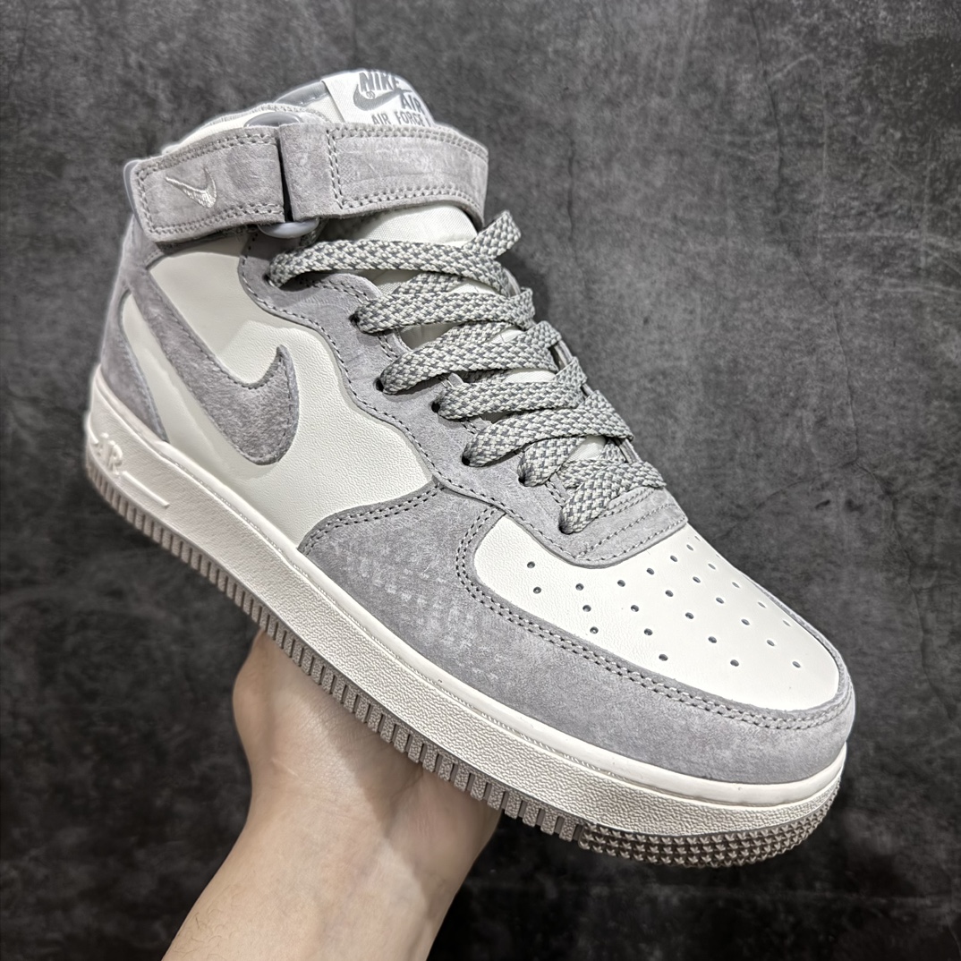 图片[3]-【公司级】Nk Air Force 1\’07 Mid 米灰 空军一号中帮休闲板鞋 CQ3866-015n原厂磨砂皮 原楦原纸板 纯正版型 正品NFC感应芯片 高清洁度 内置全掌气垫 尺码：36 36.5 37.5 38 38.5 39 40 40.5 41 42 42.5 43 44 44.5 45  编码：HXS310320-鞋库