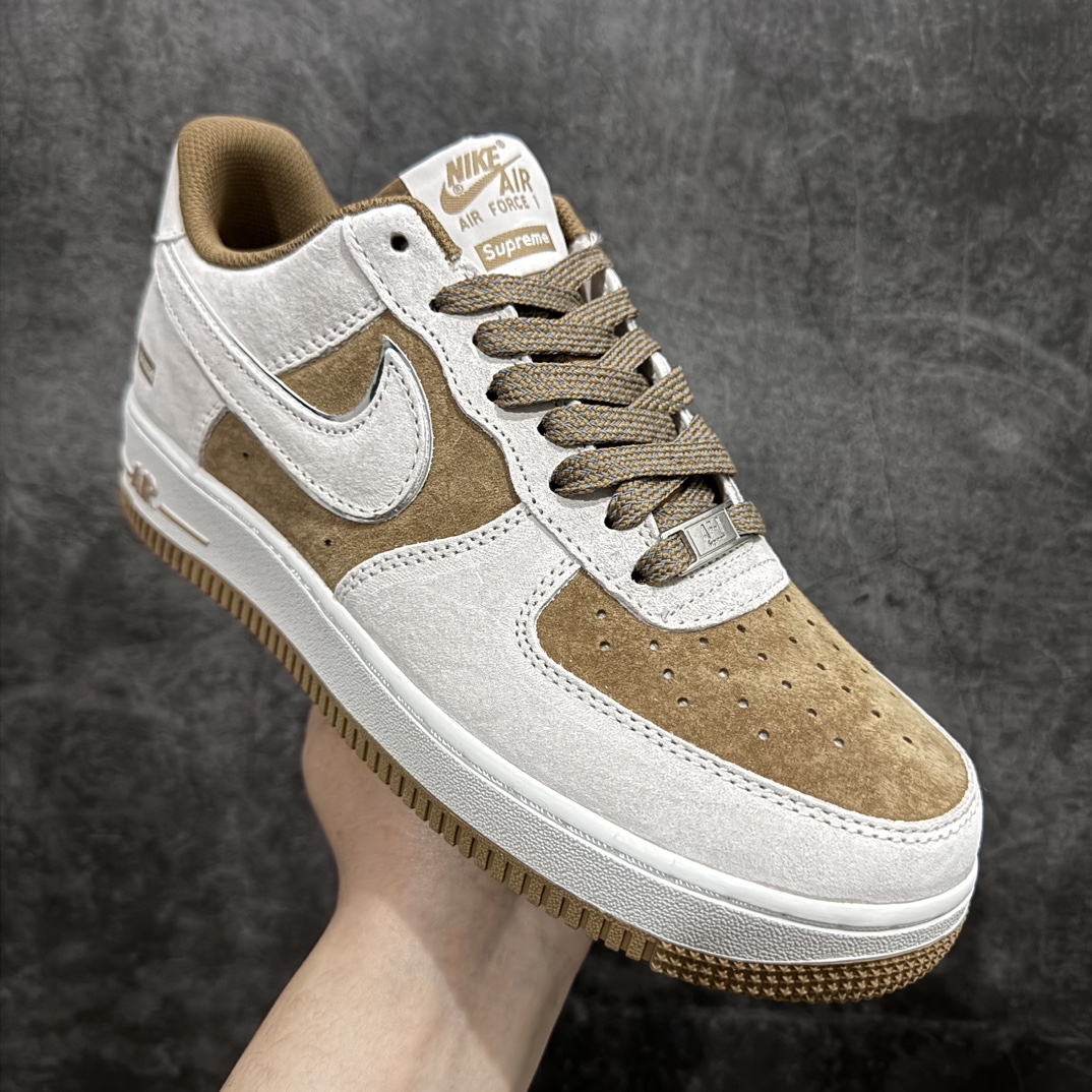 图片[3]-【公司级】Supreme x Nk Air Force 1\’07 Low 卡其灰全麂皮 联名款 空军一号低帮休闲板鞋 ME2392-101n#3M反光 定制皮料 原盒原包装 原楦头原纸板 纯正版型 正品NFC感应芯片 内置全掌气垫 尺码：36 36.5 37.5 38 38.5 39 40 40.5 41 42 42.5 43 44 44.5 45  编码：HXS310320-鞋库