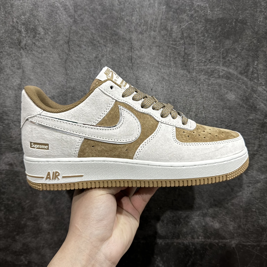 【公司级】Supreme x Nk Air Force 1\’07 Low 卡其灰全麂皮 联名款 空军一号低帮休闲板鞋 ME2392-101n#3M反光 定制皮料 原盒原包装 原楦头原纸板 纯正版型 正品NFC感应芯片 内置全掌气垫 尺码：36 36.5 37.5 38 38.5 39 40 40.5 41 42 42.5 43 44 44.5 45  编码：HXS310320-鞋库