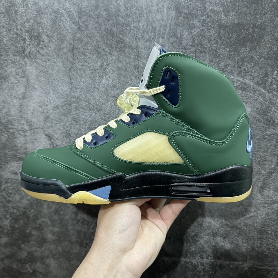 外贸纯原AirJordan5Retro复刻黑绿外贸大厂出品原楦原纸板原材料开发细节把控到位主供外贸客户皮