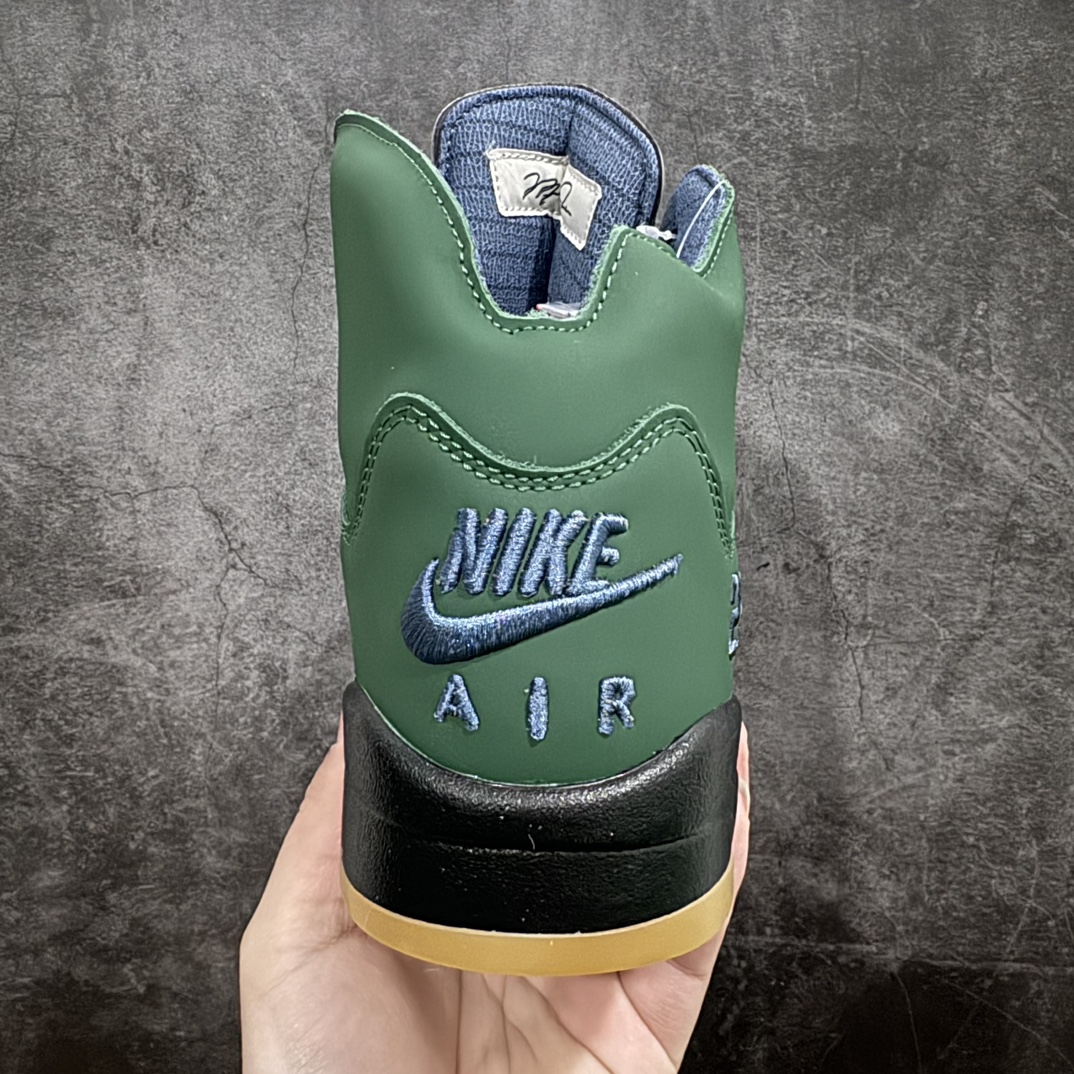 外贸纯原AirJordan5Retro复刻黑绿外贸大厂出品原楦原纸板原材料开发细节把控到位主供外贸客户皮