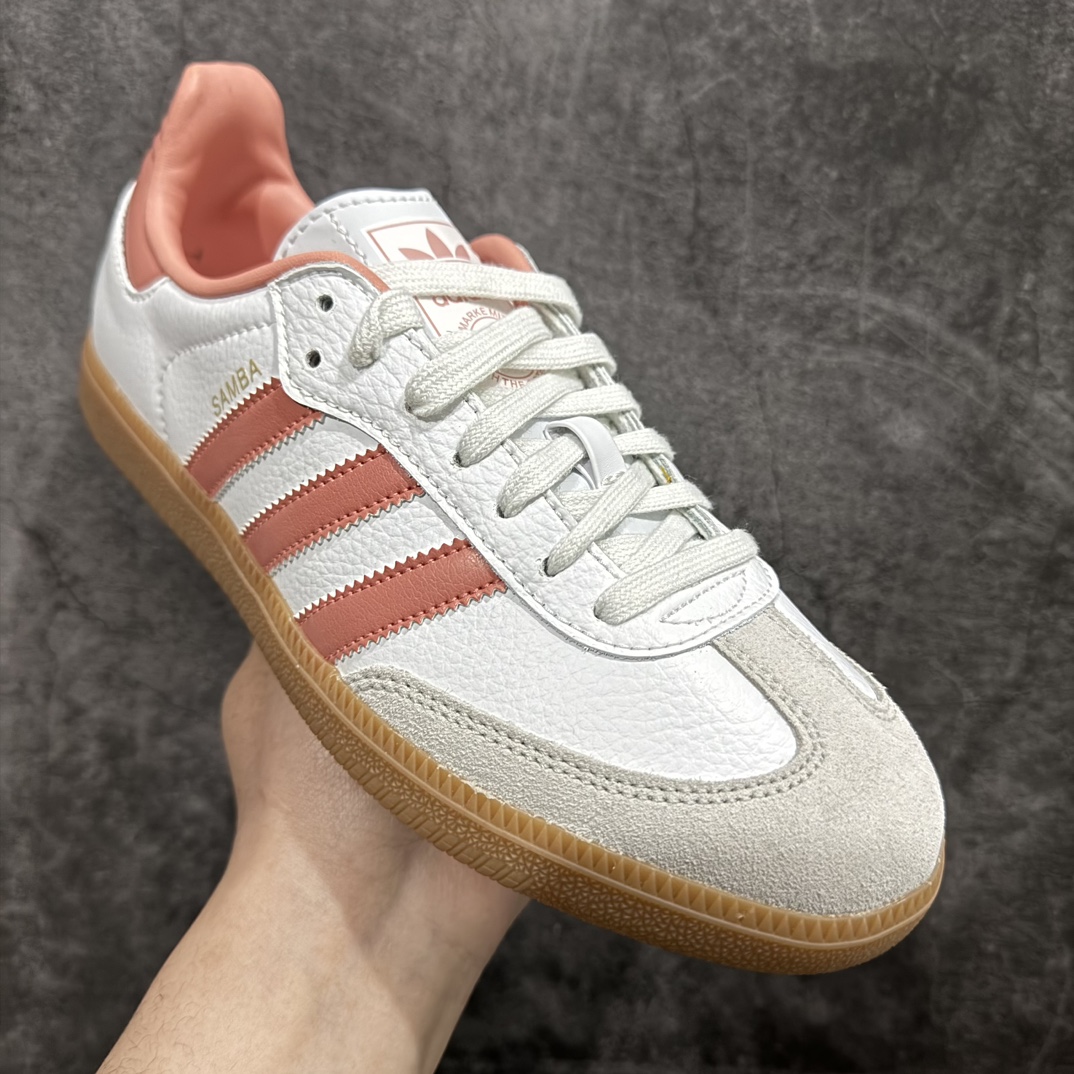 图片[3]-【纯原版】Adidas Originals Samba OG 防滑耐磨低帮板鞋三叶草Samba桑巴系列德训鞋 白粉IG5932n市售最高版本 正确卡色 头层皮料n正确烫金logo 完美版型 区别市场通货 尺码：35.5-45半码 编码：NM220240-鞋库