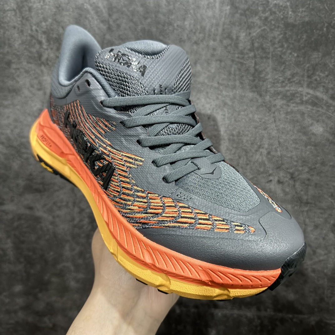 图片[3]-【公司级】HOKA ONE ONE Mafate Speed 4 飞速玛法特4代系列低帮轻量户外越野休闲运动慢跑鞋HOKA ONE ONE是来自美国的跑步鞋知名品牌，创立于2009年，始终致力于为所有跑者提供更新、更好的跑步装备。相比常规跑鞋，HOKA ONE ONE特别研发使用性能独特的几何形跑鞋中底，此种鞋底更厚、更高、回弹性也更好，除了卓越的缓冲性能，它还能为各种阶段的跑者带来更具动感、更加稳定的跑步体验。HOKAONE ONE从设计之初就清楚意识到，要保证跑者步幅的均匀一致，双脚自然而然的运动至关重要。n 尺码：36 36.5 37.5 38 39 40 40.5 41 42 42.5 43 44 45 46 编码：NM280300-莆田鞋批发中心