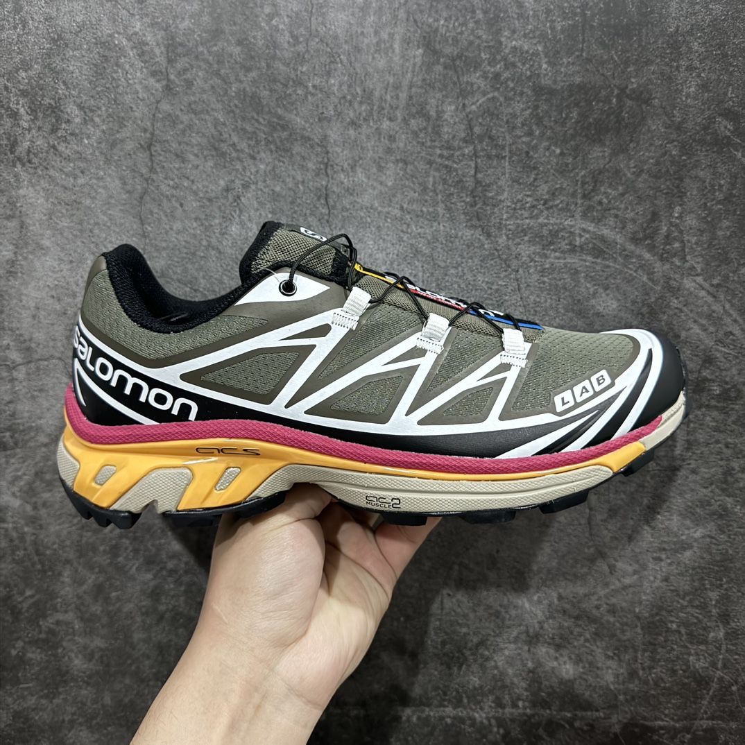 SalomonXT-6萨洛蒙复古潮流户外机能登山跑鞋赤炼黑颜纯原外贸平台特供订单耗时半年巨作全套原纸板楦