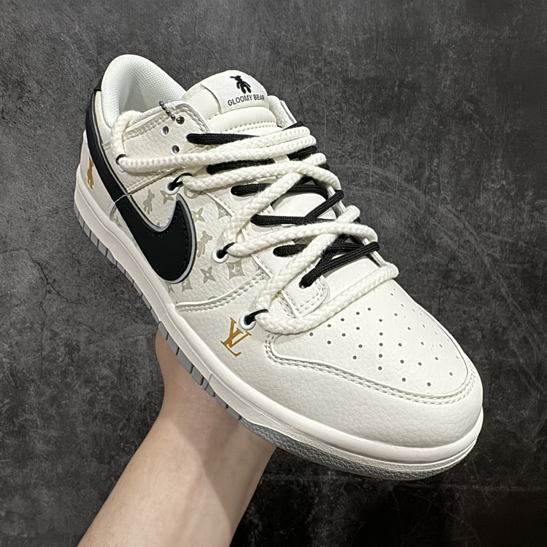 300 【定制版】Nk SB Dunk Low LV联名-灰金暴力熊 周年高端定制 低帮休闲板鞋 SJ2068-227