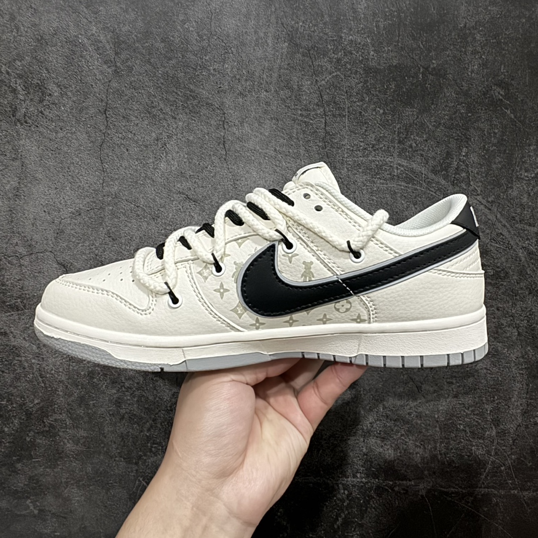 300 【定制版】Nk SB Dunk Low LV联名-灰金暴力熊 周年高端定制 低帮休闲板鞋 SJ2068-227