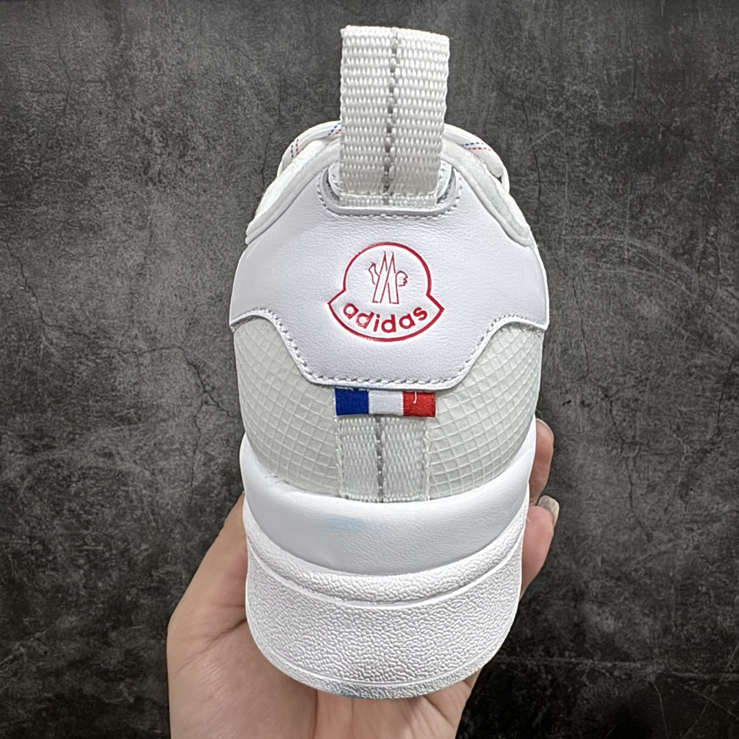 300 【OK纯原版本】Moncler x Adidas originals Campus 盟可睐 x 阿迪达斯低帮联名白色舒适气质百搭防滑低邦板鞋男女同款 IG7865