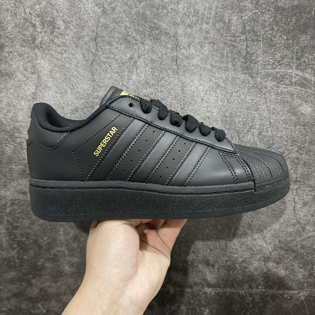 【平台充正版】Adidas Superstar XLG 阿迪贝壳头厚底款低帮休闲板鞋 ID4656nn市售最强版出货n平台充正版 全鞋百分百原材料全鞋电脑针车 Logo针车间距针数原版一致n皮料切割冲裁零瑕疵 原鞋一致含胶量大底原盒中文内外标 检验标 QC质检标齐全大几率过验 不对比市面只对比原鞋 只服务最高端市场  尺码：35.5 36 36 36.5 37 38 38.5 39 40 40.5 41 42 42.5 43 44 44.5 45 编码：H11250260-鞋库