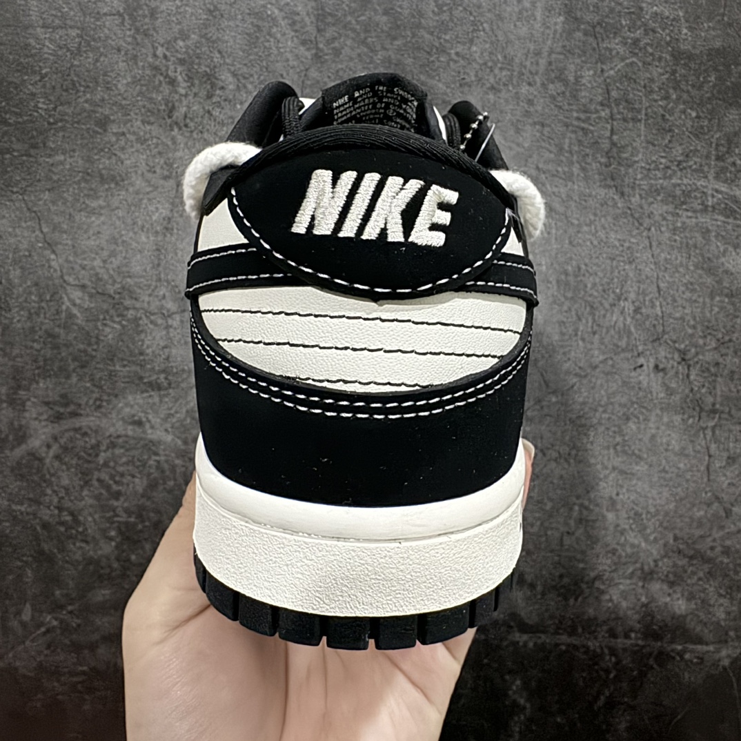 图片[4]-【定制版】LV x NK Dunk Low 黑色兰博基尼 SJ2068-226n以拆线为创作灵感 结合OW拆解鞋带的风格 以DUNK进行设计 并加入了解构风独特的元素 同时给鞋子做了旧vibe风的效果 让整体效果更加潮流 大厂出品 原装头层材料 独家版型蒸餾加工帶來的是更好的视觉和脚感体验 大厂纯原品质出货 清洁度  电绣工艺 皮料切割干净无任何毛边 细节完美！nSIZE：36 36.5 37.5 38 38.5 39 40 40.5 41 42 42.5 43 44 44.5 45 46 编码：HXS240260-鞋库