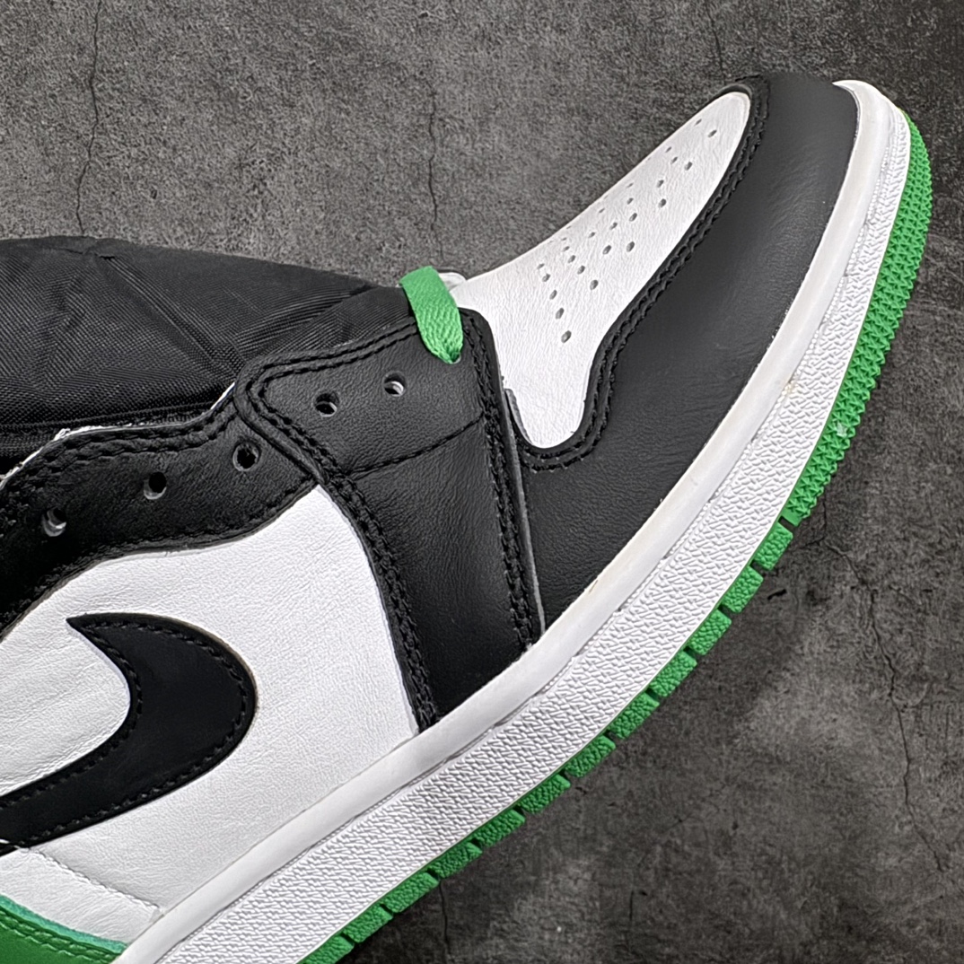 图片[6]-【DG纯原福利】Air Jordan AJ1 Retro High黑绿脚趾 凯尔特人 DZ5485-031 十年一代莞产技术加持 全套原纸板楦头开发 原厂特供皮料加持 确保原汁原味 完美呈现一代版型 一比一鞋头弧度高度鞋身弧度 数据细节工艺流程均保持原鞋一致 后跟弧度收口自然对折 极致一眼正品既视感 原厂皮料 进口玻璃冲刀皮料裁剪零毛边 承诺百分百一致原鞋 全鞋电脑针车工艺 鞋面清洁度最高QC检验标准 控制溢胶 飞翼3D高频深度立体 鞋盒、防尘纸 均采购来自原厂 尺码：40 42 42.5 43 44 44.5 45 46 47.5 48-选品中心