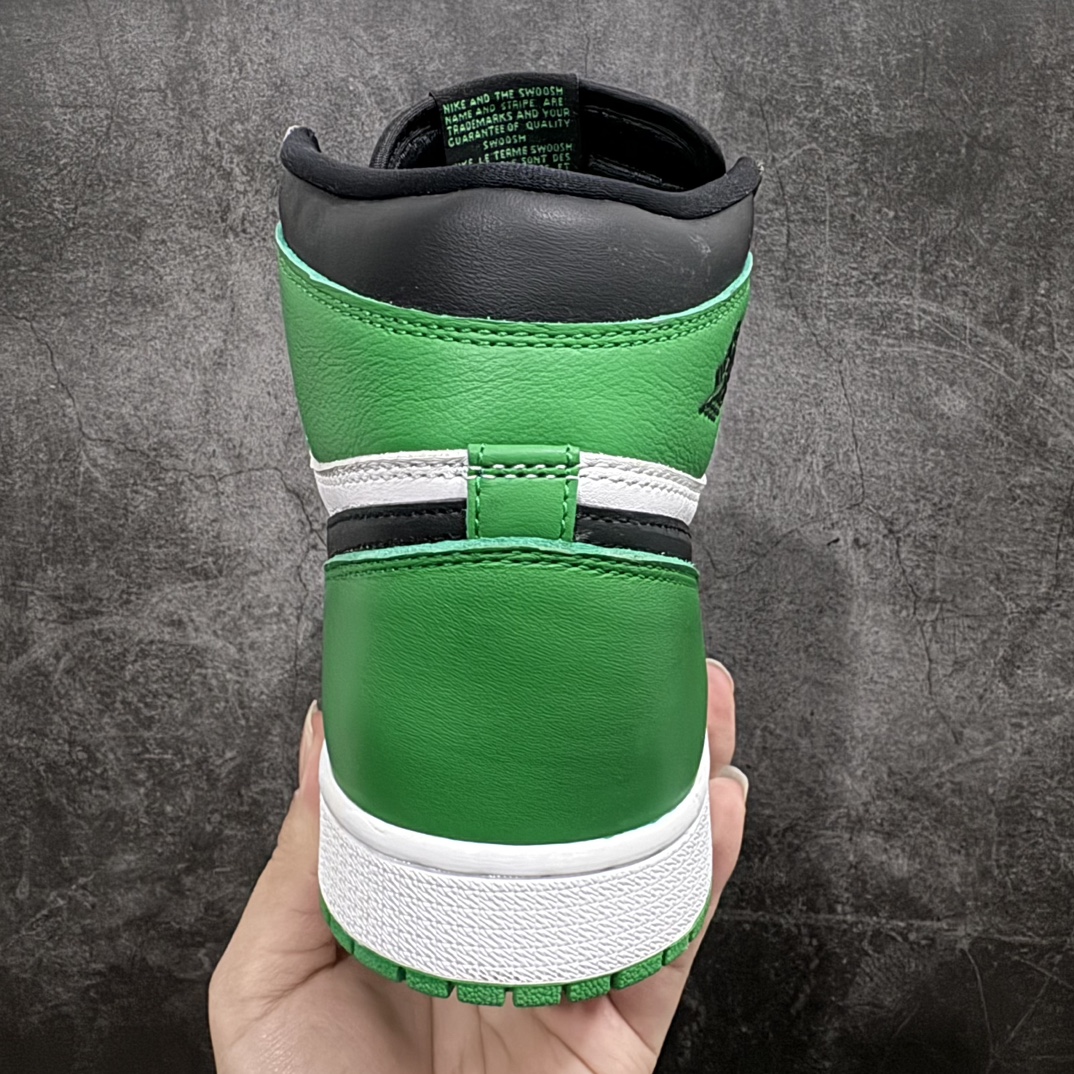 图片[4]-【DG纯原福利】Air Jordan AJ1 Retro High黑绿脚趾 凯尔特人 DZ5485-031 十年一代莞产技术加持 全套原纸板楦头开发 原厂特供皮料加持 确保原汁原味 完美呈现一代版型 一比一鞋头弧度高度鞋身弧度 数据细节工艺流程均保持原鞋一致 后跟弧度收口自然对折 极致一眼正品既视感 原厂皮料 进口玻璃冲刀皮料裁剪零毛边 承诺百分百一致原鞋 全鞋电脑针车工艺 鞋面清洁度最高QC检验标准 控制溢胶 飞翼3D高频深度立体 鞋盒、防尘纸 均采购来自原厂 尺码：40 42 42.5 43 44 44.5 45 46 47.5 48-选品中心