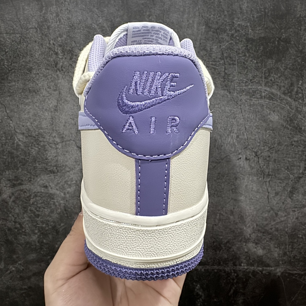 260 Nk Air Force 1'07 Low Milk White/Blue” 奶油紫绑绳 空军一号解构风定制低帮休闲板鞋 BD7701-022