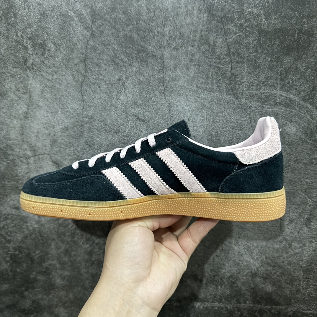 220  【纯原版】Adidas Handball Spezial  阿迪达斯经典款反毛皮复古休闲板鞋 黑粉生胶IE5897