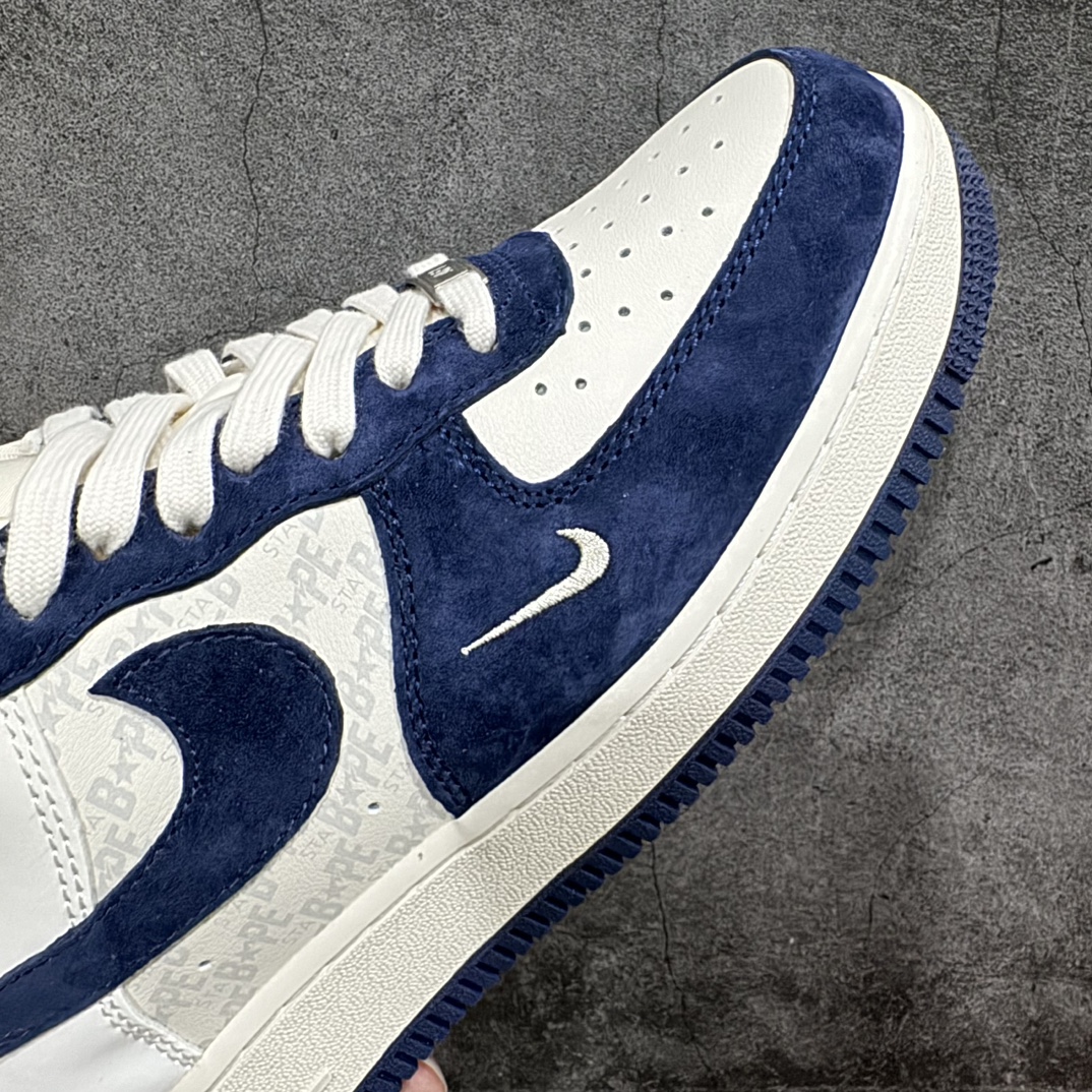 260 Nk Air Force 1'07 Low BAPE联名-米白蓝猪八 空军一号低帮休闲板鞋 BA8806-222