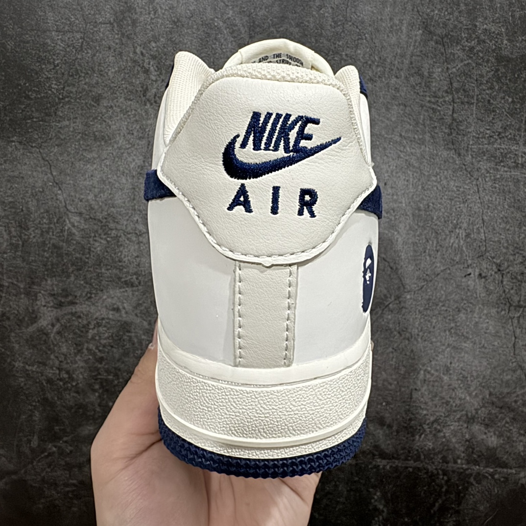 260 Nk Air Force 1'07 Low BAPE联名-米白蓝猪八 空军一号低帮休闲板鞋 BA8806-222