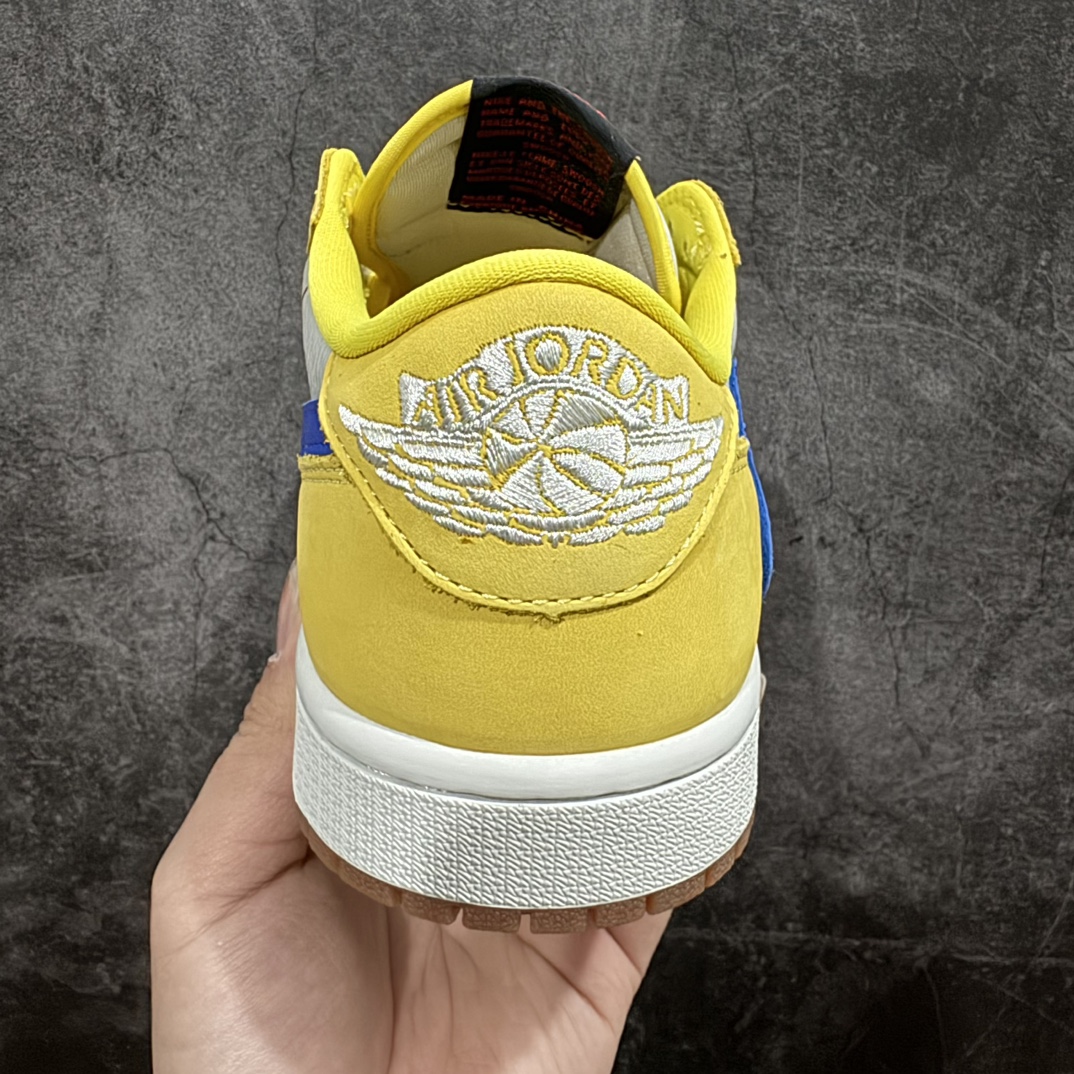 380 【渠道L版】Travis Scott x Air Jordan AJ1 Low OG SP TS联名倒钩8.0低帮 黄蓝色 DZ4137-700