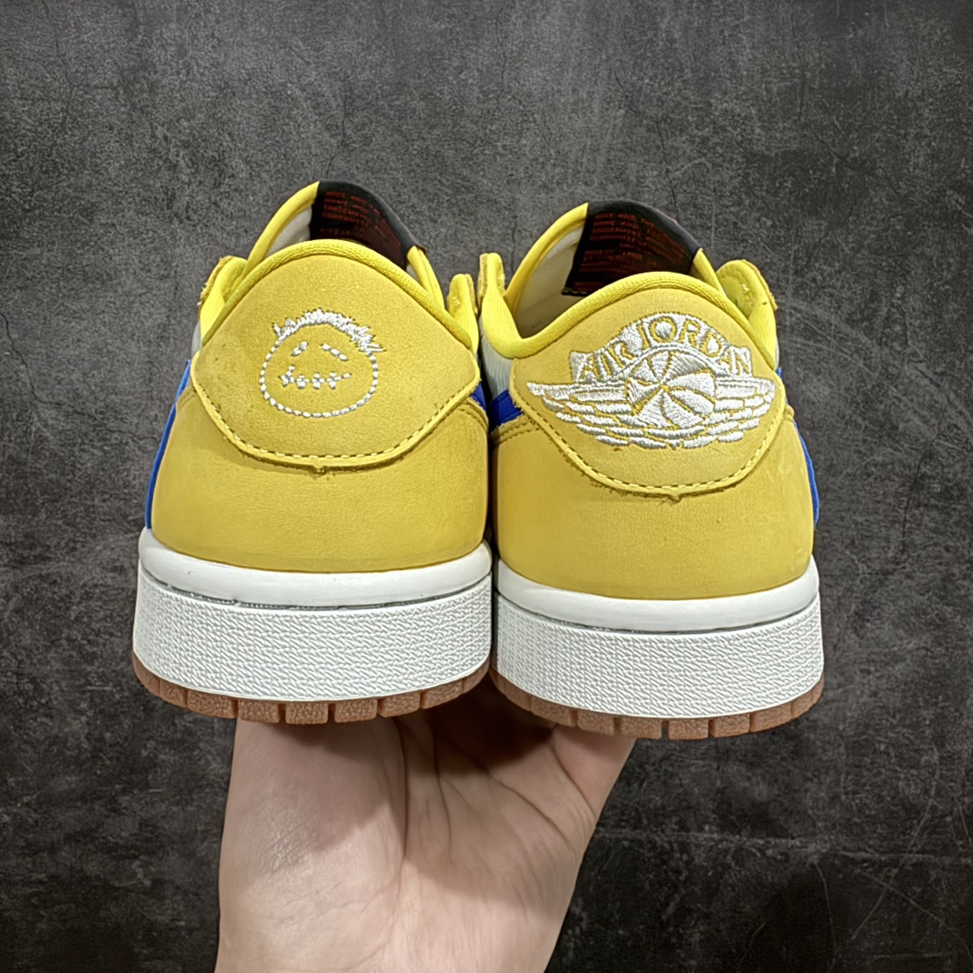 图片[8]-【渠道L版】Travis Scott x Air Jordan AJ1 Low OG SP TS联名倒钩8.0低帮 黄蓝色 DZ4137-700n原盒原配 原厂拉帮工艺 针距密度一致 全新升级网板中底 原楦原纸板开发 后跟弧度收口自然不对折 极致一眼正品既视感 原厂皮料 进口玻璃冲刀皮料裁剪零毛边 承诺百分百一致原鞋 全鞋电脑针车工艺 鞋面清洁度最高QC检验标准 控制溢胶 原厂电绣工艺 鞋标鞋盒、防尘纸  均采购来自原厂SIZE：36 36.5 37.5 38 38.5 39 40 40.5 41 42 42.5 43 44 44.5 45 46 47.5 编码：JJ390420-鞋库