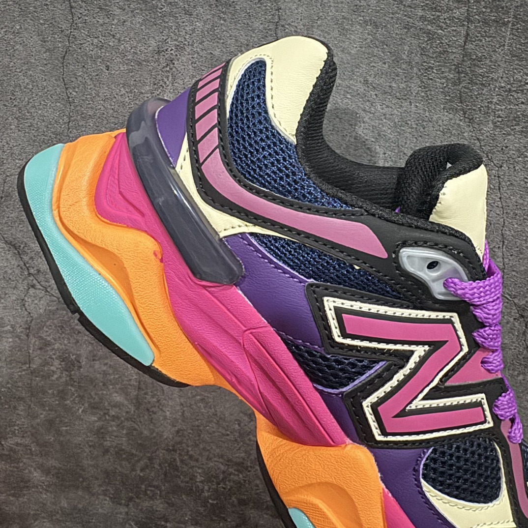 图片[7]-【公司级】 New Balance NB9060 联名款 复古休闲运动慢跑鞋 粉紫 货号：U9060NBP 全套原楦原纸板原厂数据开发 进口三明治网面 原装进口翻毛皮料正确绒感卡色 正确中底拉帮中底网布细节 原厂标裁 带紫光防伪 定制后跟透明水晶模块 冲裁组合 大底贴合程度胶水上色把控完美 整洁度挑战全网艺术家 多道序QC把关品质完善 匠心打造 耗时两个月开发完成 工艺极其复杂难度可想而知 新开独立私模大底 全网唯一正确六层组合大底 高端零售专供产物Size：36 37 37.5 38 38.5 39 40 40.5 41 42 42.5 43 44 45  编码：LDS270290-鞋库