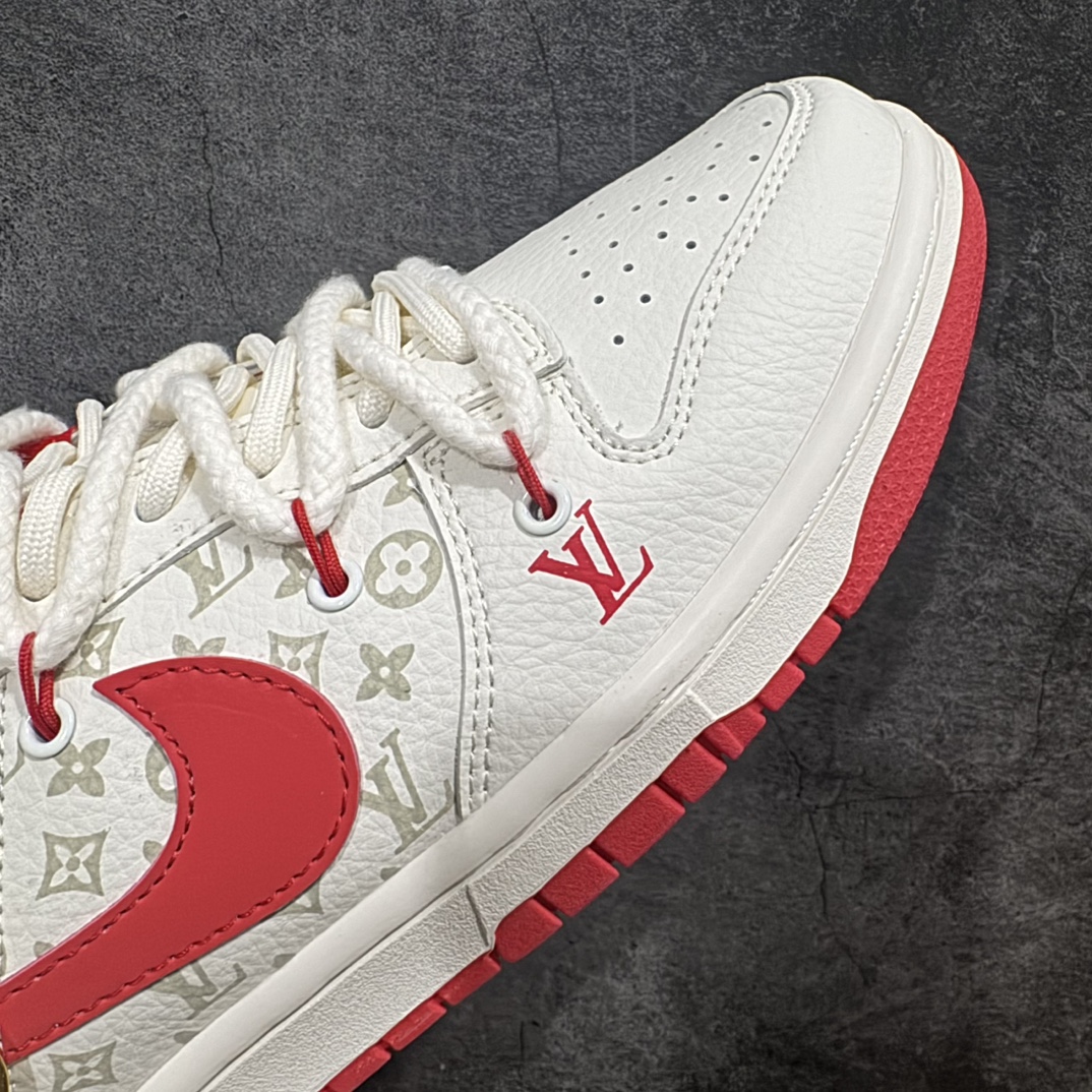 300 【定制版】Nk SB Dunk Low LV联名-绑带中国红限定 周年高端定制 低帮休闲板鞋 SJ2068-228