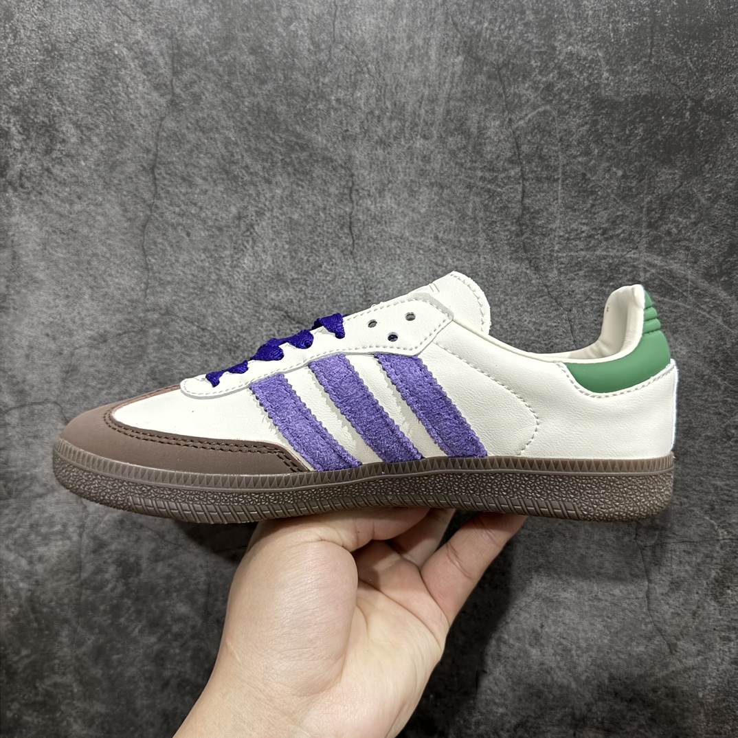 200  【正确版】Adidas originals Samba OG W 棕紫绿 ID8349