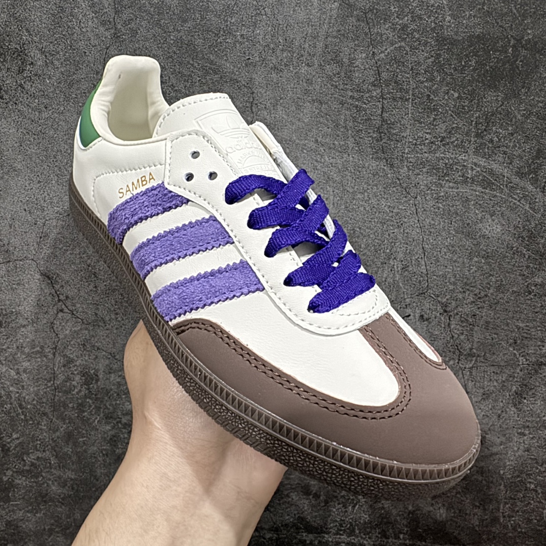 200  【正确版】Adidas originals Samba OG W 棕紫绿 ID8349