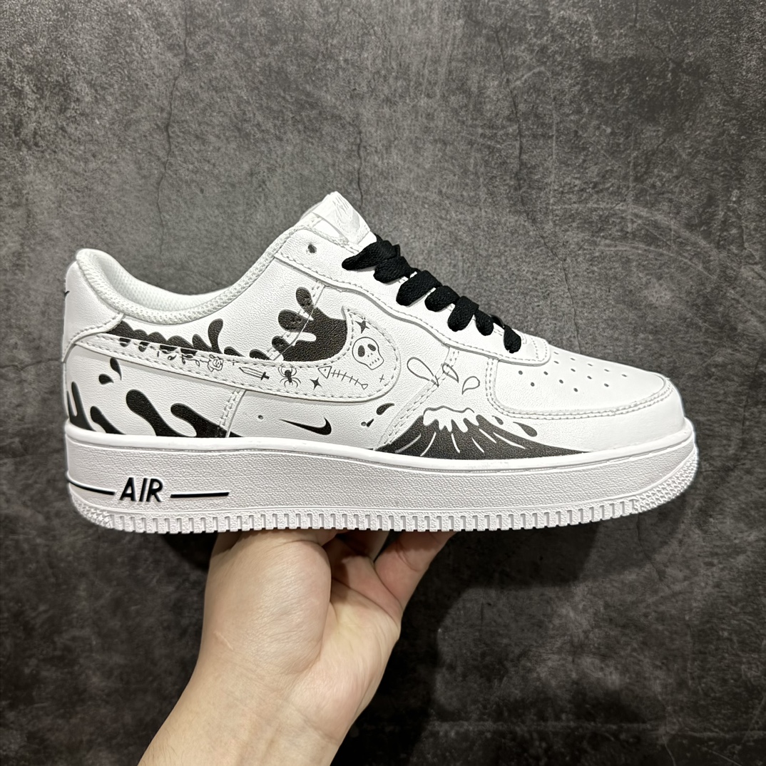 【公司级】Nike Air Force 1 Low 07 手绘 火山喷发 黑白n原楦头原纸板 打造纯正低帮空军版型 专注外贸渠道 全掌内置蜂窝气垫原盒配件 原厂中底钢印、拉帮完美官方货号：AM0703 121 Size：36 36.5 37.5 38 38.5 39 40 40.5 41 42 42.5 43 44 44.5 45 编码：HXS250260n-鞋库