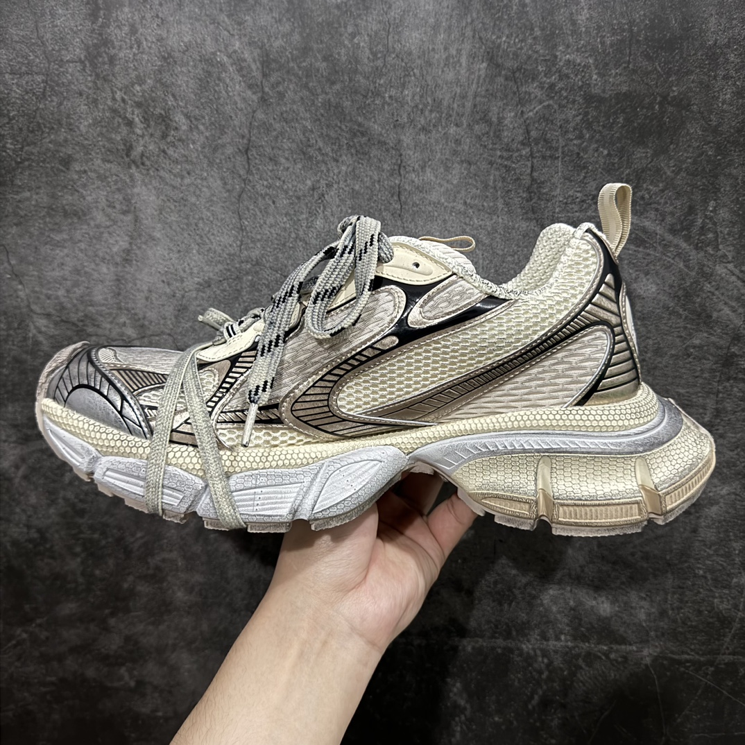 350  【神版/小绿x】 BALENCIAGA 3XL Sneakers 巴黎世家十代网布系带低帮走秀复古老爹鞋