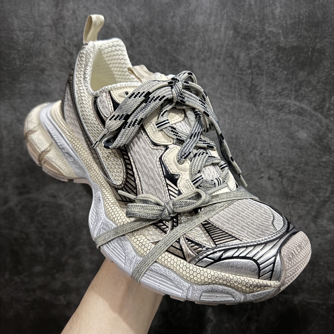 350  【神版/小绿x】 BALENCIAGA 3XL Sneakers 巴黎世家十代网布系带低帮走秀复古老爹鞋