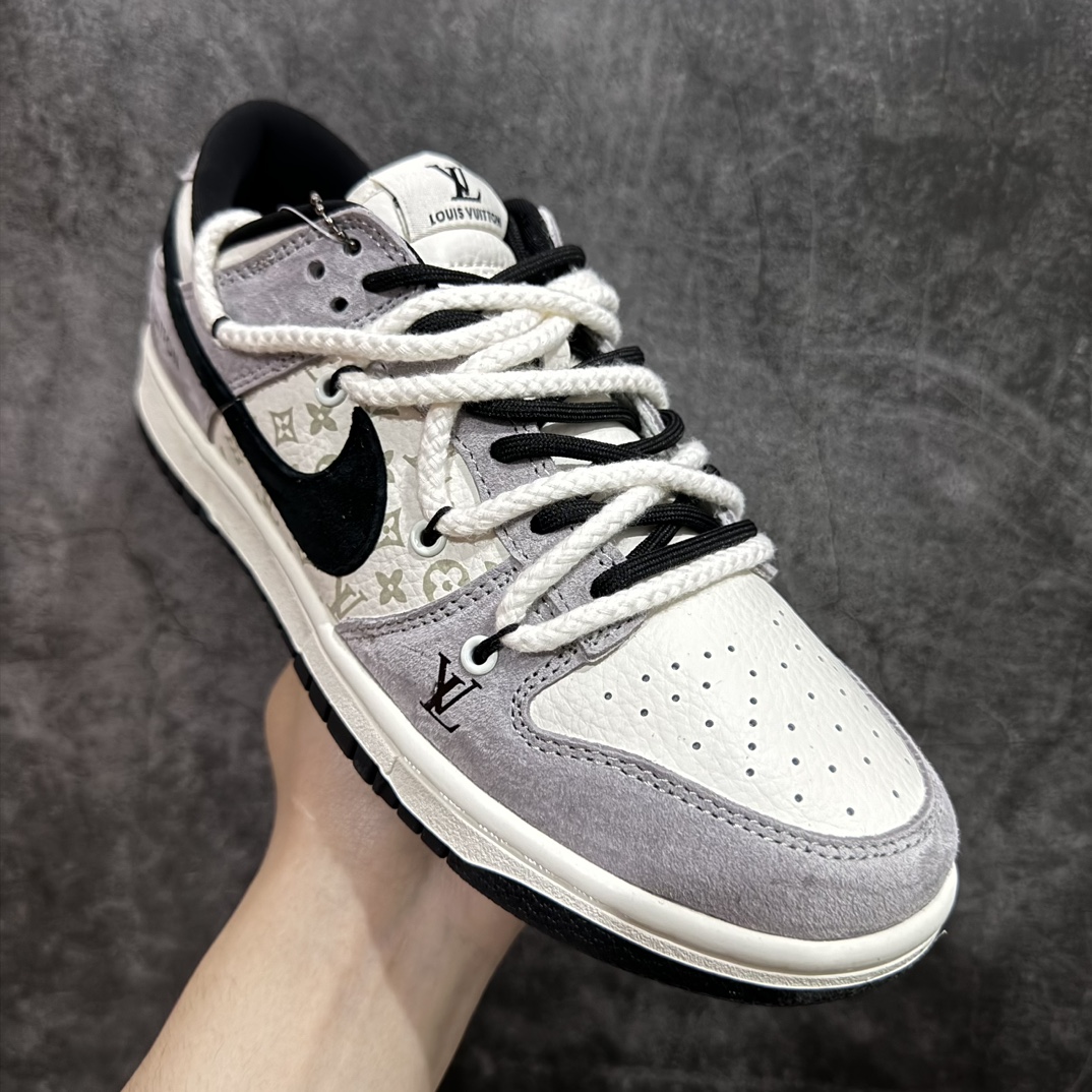 300 【定制版】Nike SB Dunk Low x Louis Vuitton 米白灰印花 SJ2068-232