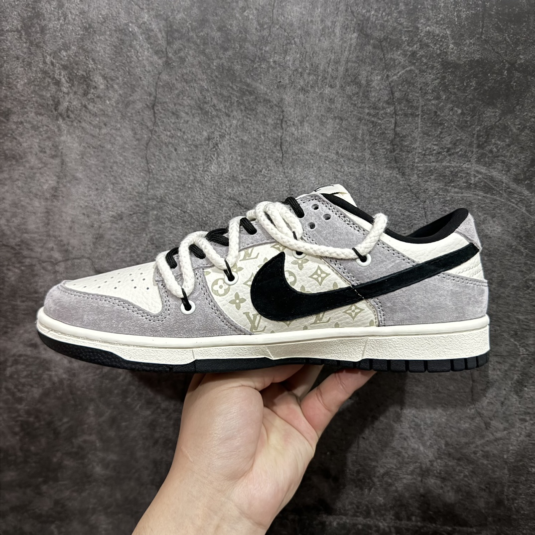 300 【定制版】Nike SB Dunk Low x Louis Vuitton 米白灰印花 SJ2068-232